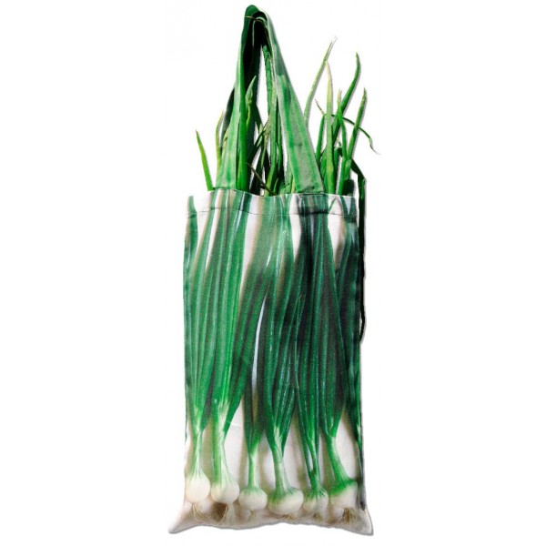 Vegetable shopping bag White onions filled with vegetables - Maron Bouillie made in France reusable bag