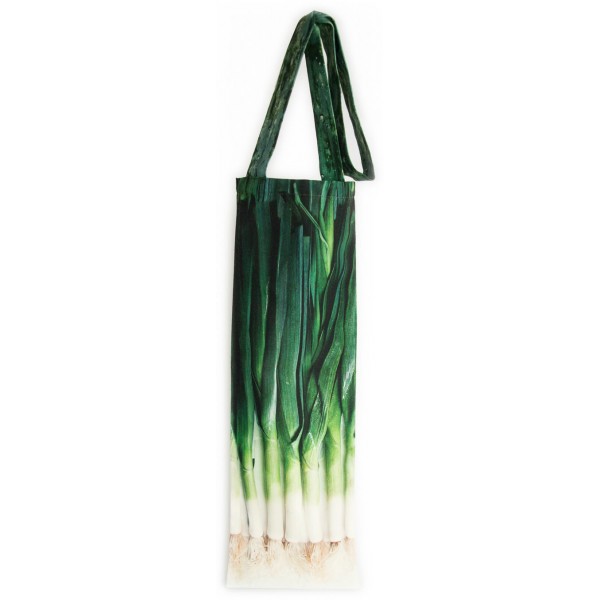 Front leek vegetable bag - Reusable shopping bag Maron Bouillie made in France Front leek vegetable bag - Reusable shopping bag Maron Bouillie made in France