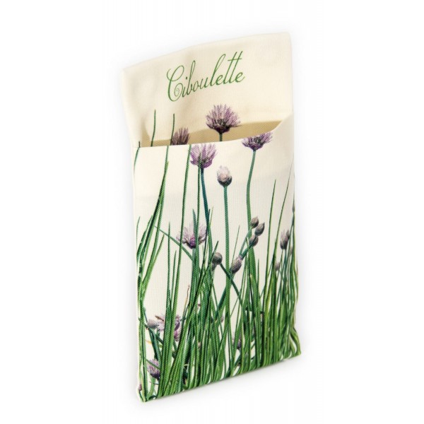 Wall pouch Chive - Vegetables Kitchen - Maron Bouillie Paris - made in France Wall pouch Chive - Vegetables Kitchen - Maron Bouillie Paris - made in France
