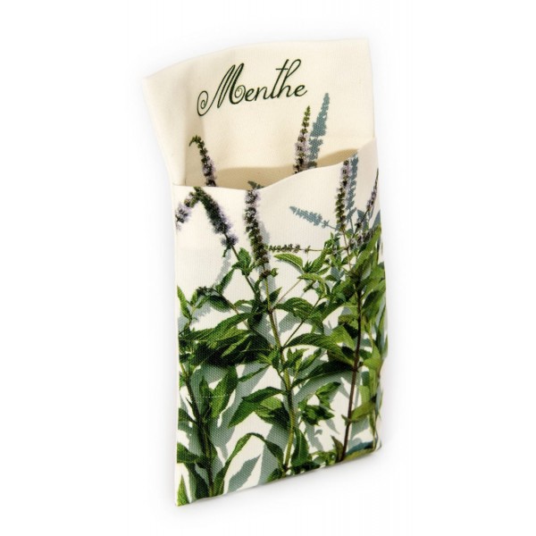 Wall pouch Mint - Vegetables Kitchen - Maron Bouillie Paris - made in France Wall pouch Mint - Vegetables Kitchen - Maron Bouillie Paris - made in France