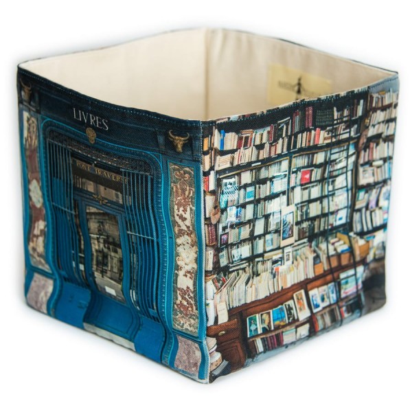 Paris home decor Bookstore old storefront - front side view white background - Maron Bouillie made in France