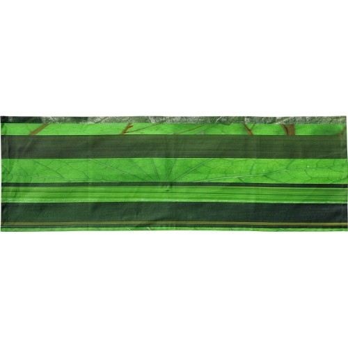 Cross runner with green horizontal stripes
