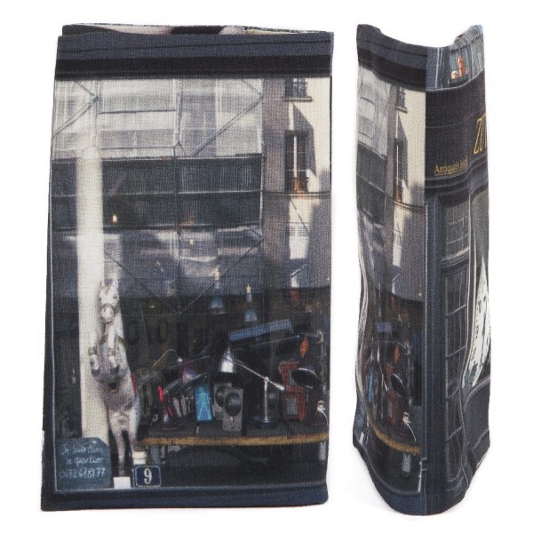 Book cover Paris gift idea « Zut » shop - back and edge views white background - Maron Bouillie made in France