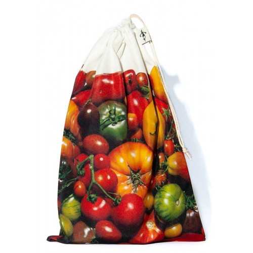 Sac à vrac réutilisable Tomates pour courses ou rangement cuisine - Maron Bouillie made in France