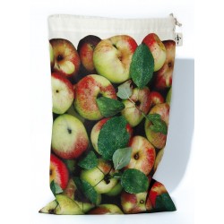 Apples Bag for bulk reusable - for shopping or Kitchen storage Maron Bouillie made in France 2