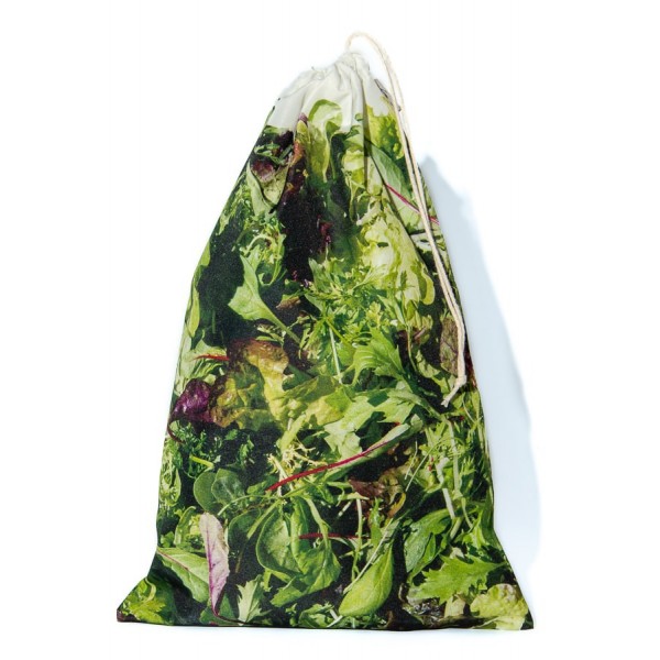Sac à vrac réutilisable Salades pour courses ou rangement cuisine Maron Bouillie made in France