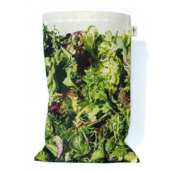 Sac à vrac réutilisable Salades pour courses ou rangement cuisine Maron Bouillie made in France 2