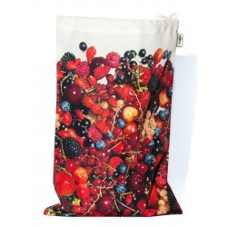 Red fruits Bag for bulk reusable - for shopping or Kitchen storage Maron Bouillie made in France 2