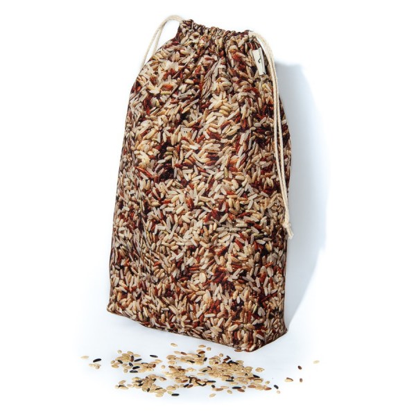 Sachet de rangement pour la cuisine Riz. Maron Bouillie made in France