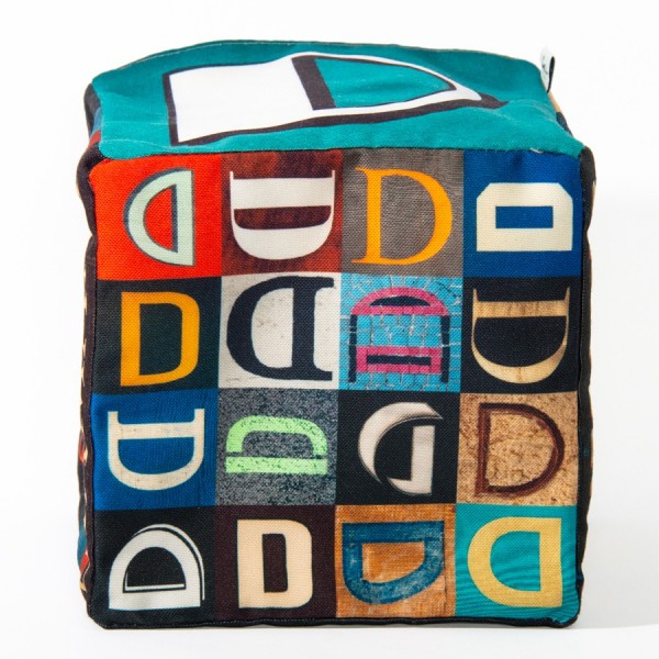 Alphabet home storage box letter D - bottom view 16 small D - Maron Bouillie Home goods basket made in France Alphabet home storage box letter D - bottom view 16 small D - Maron Bouillie Home goods basket made in France