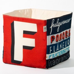 Alphabet letter box F filled with sewing threads - Maron Bouillie made in France 2