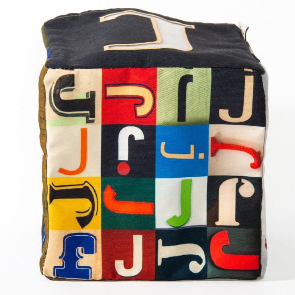 Alphabet home storage box letter J - bottom view 16 small J - Maron Bouillie Home goods basket made in France Alphabet home storage box letter J - bottom view 16 small J - Maron Bouillie Home goods basket made in France