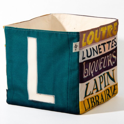 Alphabet fabric Box letter L
