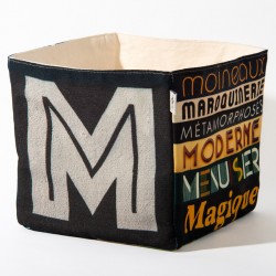 Alphabet letter box M floating on water - Maron Bouillie made in France 2