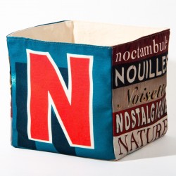 Alphabet letter box N used as a plant pot with a plant inside - Maron Bouillie made in France 2