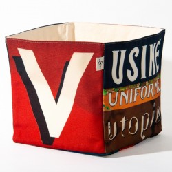 Alphabet letter box UV filled with rolls of colored adhesive tape - Maron Bouillie made in France 2
