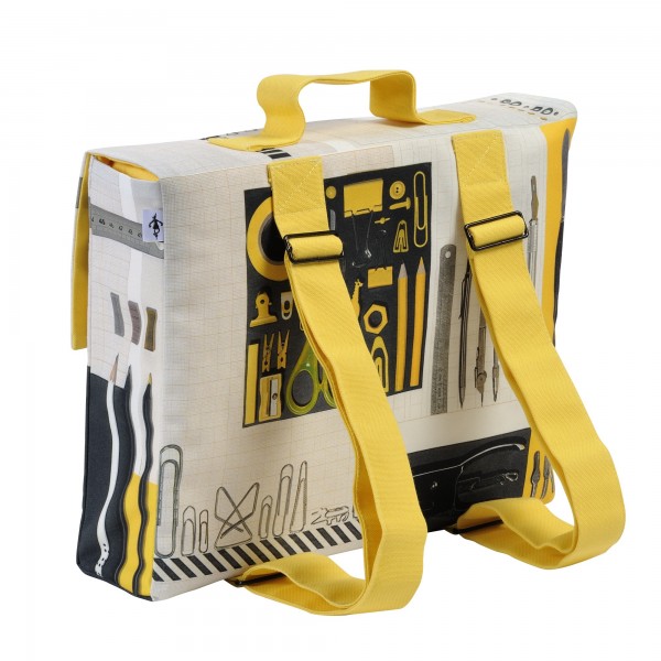Schoolbag La Bricole Yellow and black