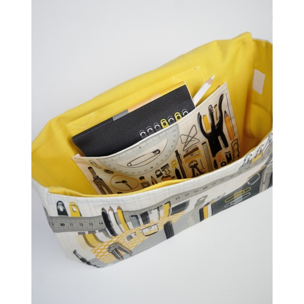Cartable La Bricole Jaune et noir Cartable La Bricole Jaune et noir