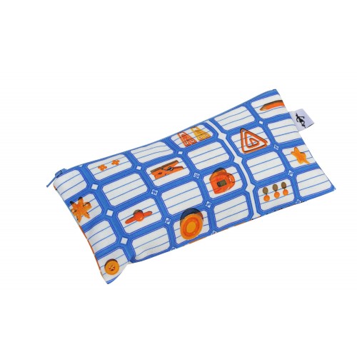 Pencil case La Bricole Orange and blue