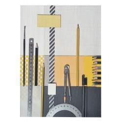 Protège cahier La Bricole Jaune et noir