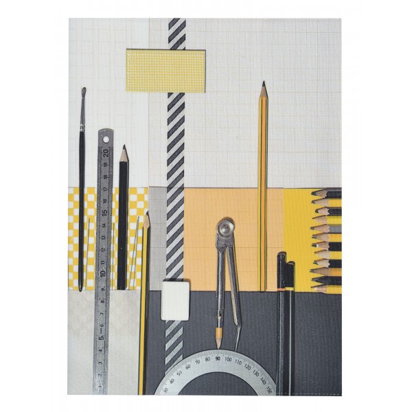 Protège cahier La Bricole Jaune et noir