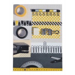 Housse de Bloc note La Bricole Jaune et noir