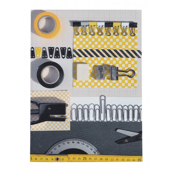 Housse de Bloc note La Bricole Jaune et noir Housse de Bloc note La Bricole Jaune et noir