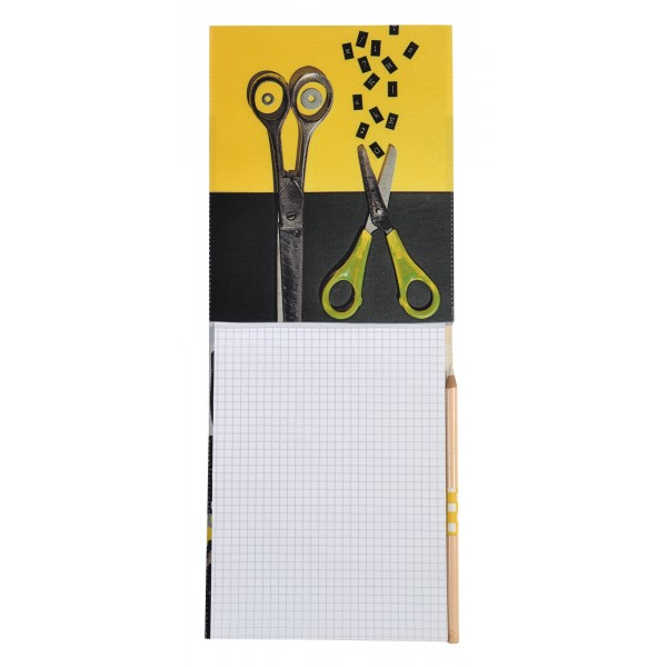 Housse de Bloc note La Bricole Jaune et noir