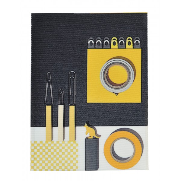 Notepad Cover La Bricole Yellow and black Notepad Cover La Bricole Yellow and black