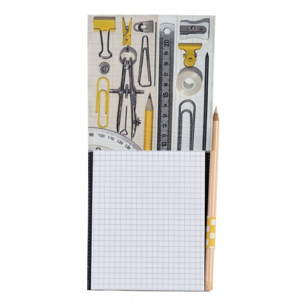 Housse de Bloc note La Bricole Jaune et noir Housse de Bloc note La Bricole Jaune et noir