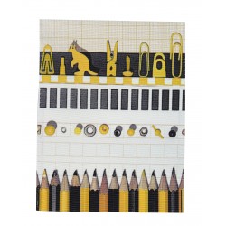 Housse de Bloc note La Bricole Jaune et noir 2