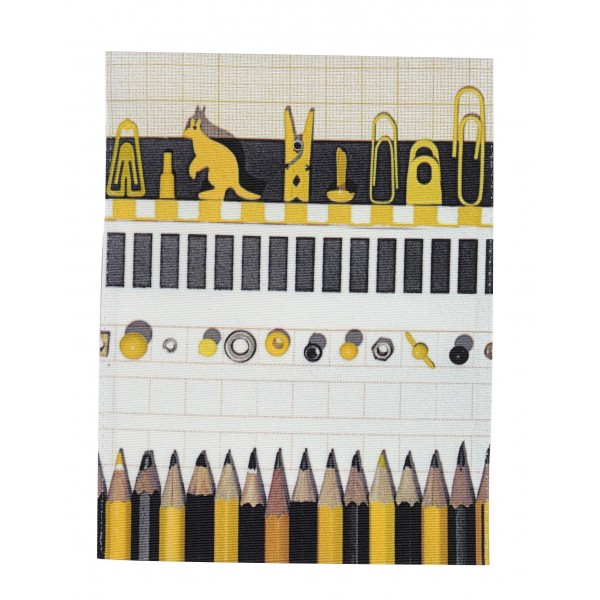 Housse de Bloc note La Bricole Jaune et noir Housse de Bloc note La Bricole Jaune et noir