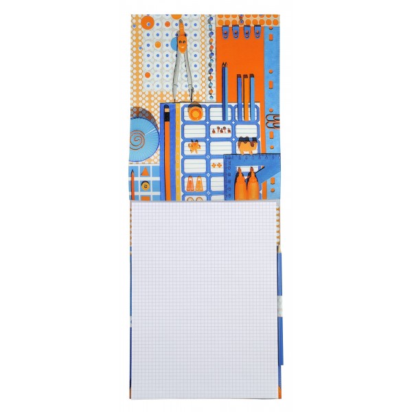 Housse de Bloc note La Bricole Orange et bleu Housse de Bloc note La Bricole Orange et bleu