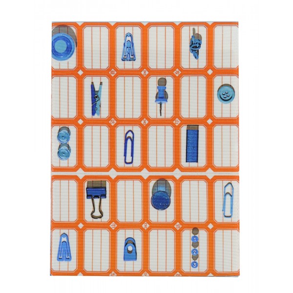 Housse de Bloc note La Bricole Orange et bleu Housse de Bloc note La Bricole Orange et bleu