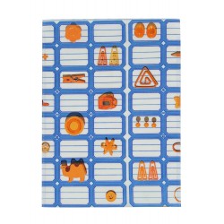 Housse de Bloc note La Bricole Orange et bleu 2