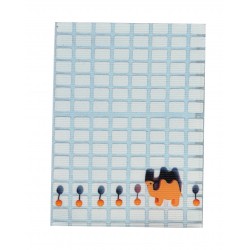 Housse de Bloc note La Bricole Orange et bleu 2