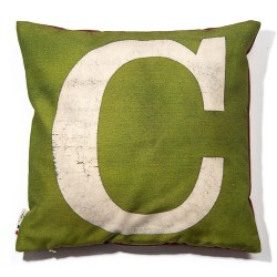 thumbnail image 2 of Polytran 18x18 Monogram Letter Throw Pillow Cover – Double-Sided, Zipper Closure – Modern Geometric Design (Blue) 2 of 5