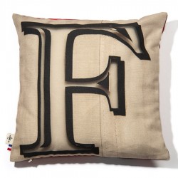 26 lettres alphabet A à Z Housse de coussin Canapé-lit Taie d'oreiller  décorative Taille 18 « Taille