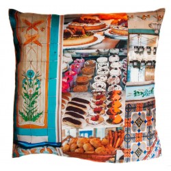Bakery Confiserie Boulangerie Cushion cover - Paris retro style collection - Maron Bouillie Paris made in France 2