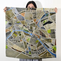 Scarf Paris map