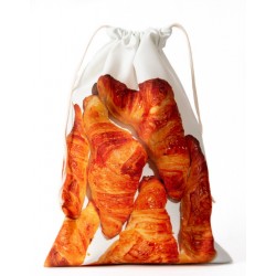 Sachet de croissants Maron Bouillie Paris fond blanc fermé - Sac à vrac made in France