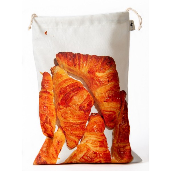 Maron Bouillie Paris French croissants clutch bag on a white background -  Made in France produce bag Maron Bouillie Paris French croissants clutch bag on a white background -  Made in France produce bag