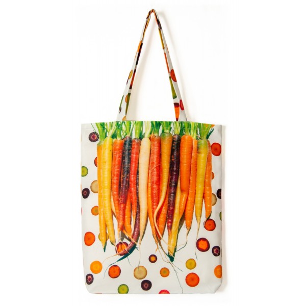 Graphic Vegetable tote bag Carrots - made in France - Maron Bouillie Paris
