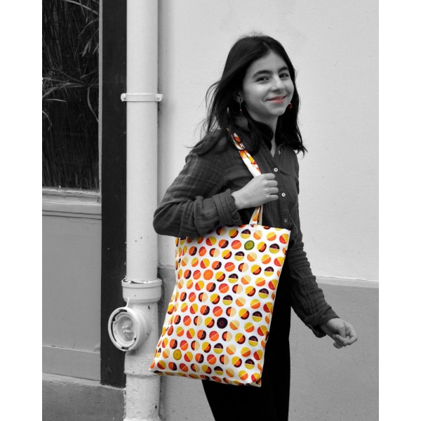 Graphic Vegetable tote bag Carrots - made in France - Maron Bouillie Paris