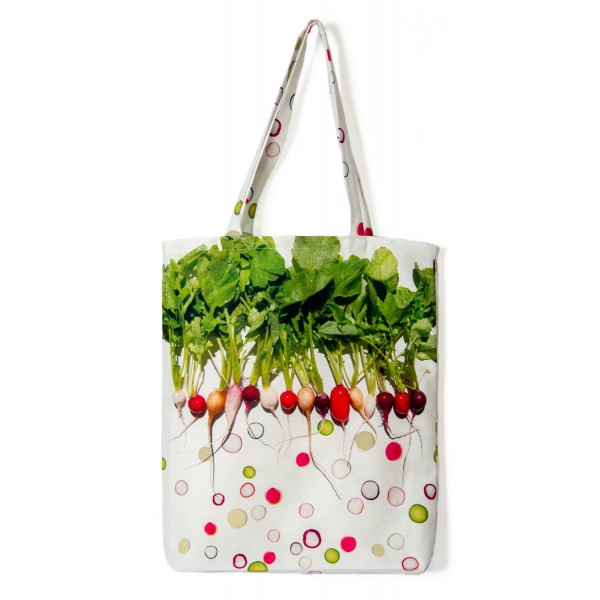 Graphic Vegetable tote bag Radish - made in France - Maron Bouillie Paris