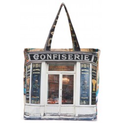 Bag-Paris-retro-style-Maron-Bouillie-Confiserie Boulangerie-font