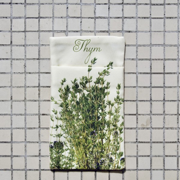 Wall pouch Thyme - Vegetables Kitchen- Maron Bouillie Paris - made in France Wall pouch Thyme - Vegetables Kitchen- Maron Bouillie Paris - made in France