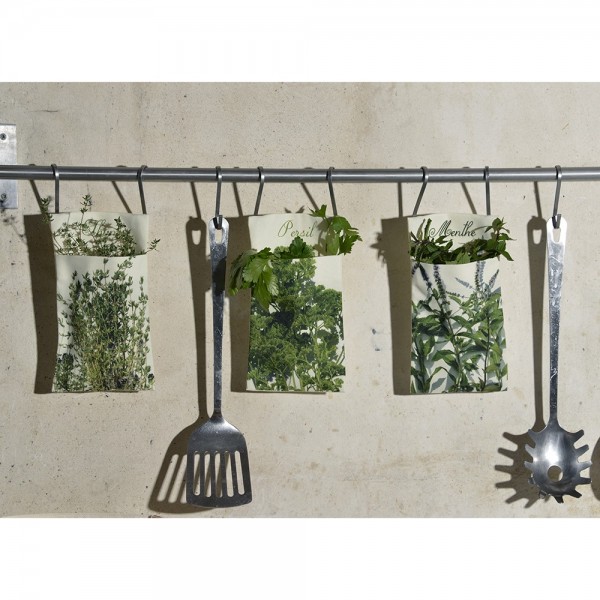 Storage pouches for Aromatic herbs - Vegetables Kitchen - Maron Bouillie Paris - made in France