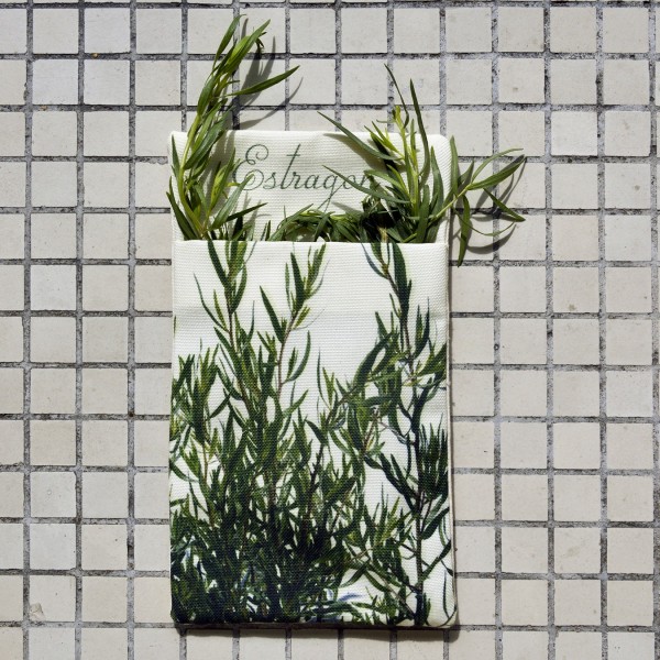 Wall pouch Tarragon - Vegetables Kitchen - Maron Bouillie Paris - made in France Wall pouch Tarragon - Vegetables Kitchen - Maron Bouillie Paris - made in France