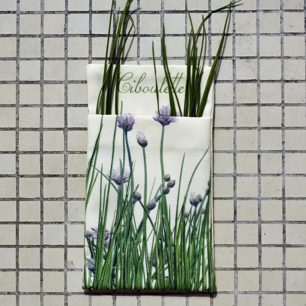 Wall pouch Chive - Vegetables Kitchen - Maron Bouillie Paris - made in France Wall pouch Chive - Vegetables Kitchen - Maron Bouillie Paris - made in France